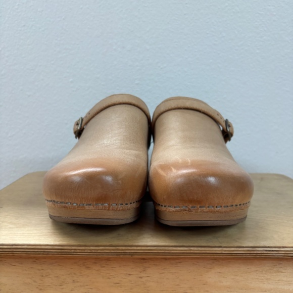 Dansko Tan Leather Mules - Picture 4 of 6